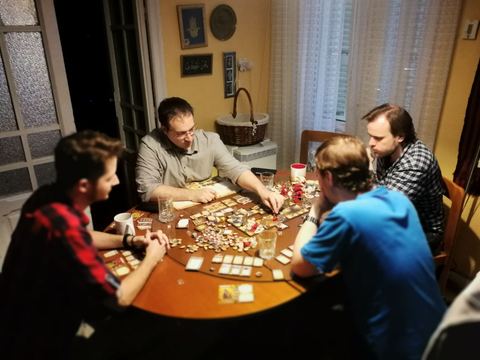 Guys playing descent