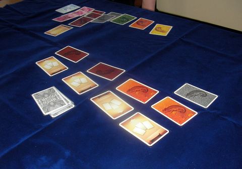 Playing Coloretto in Kawagoe, Saitama , Japan.