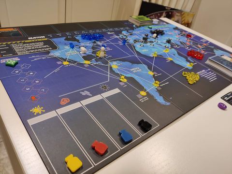 Partida al juego de mesa Pandemic Legacy Season 1
