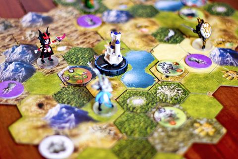 An example of a game of Mage Knight Board Game being played