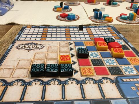 Four-player game of Azul.