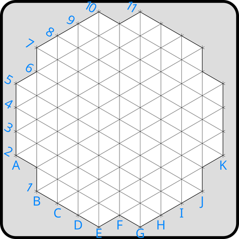 Gameboard for the game YINSH