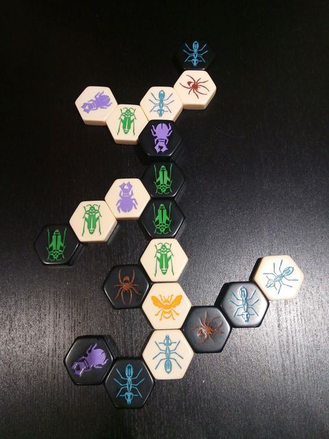 Hive board game - Black wins