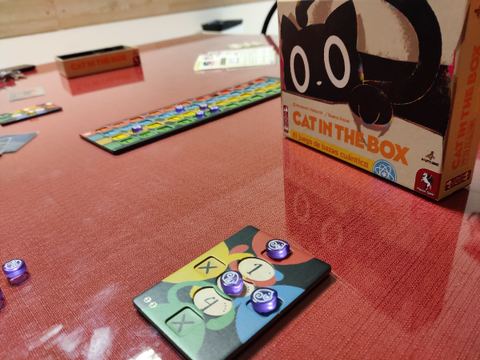 Partida a juego de mesa Cat in the Box